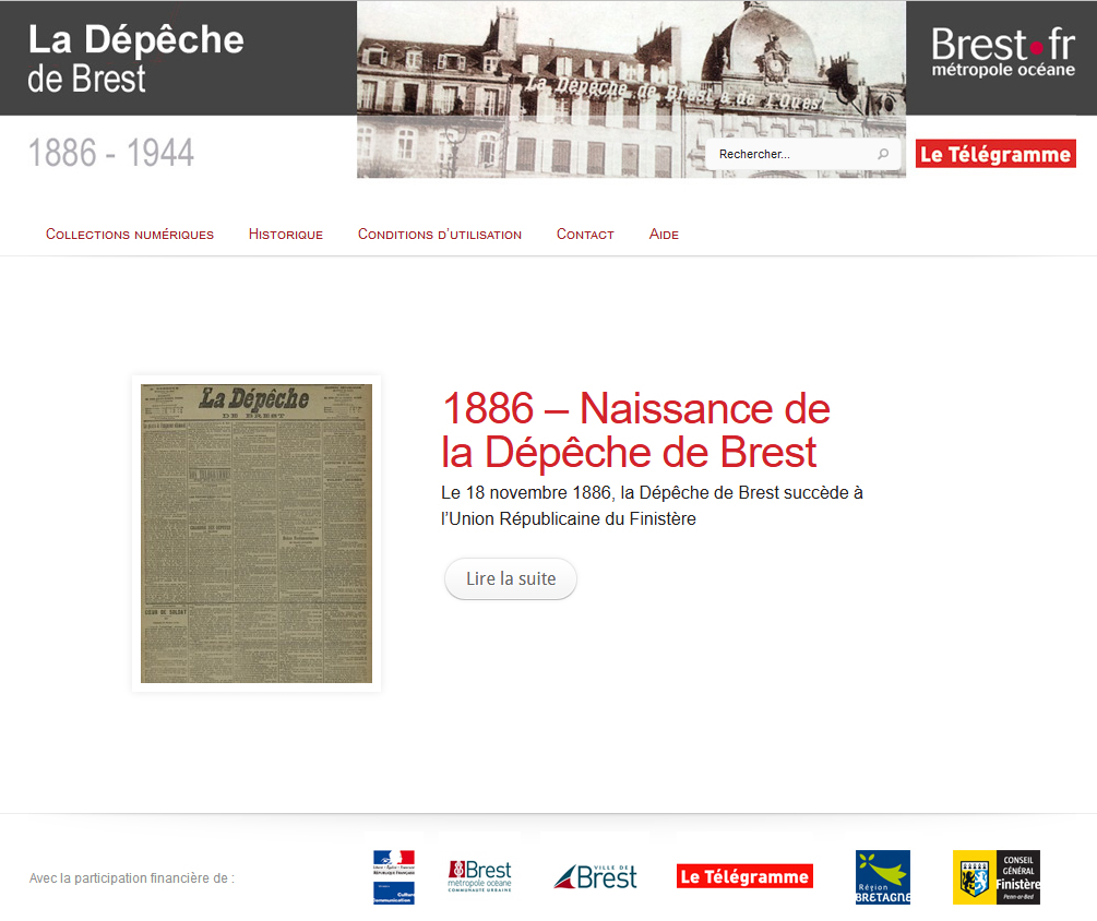 La Dépêche de Brest consultable en ligne !
